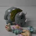 17.6in Plush Dinosaur Stuffed Animals, A Mommy Dinosaur with 3 Baby Dinosaurs, Triceratops, Stegosaurus, and Diplodocus