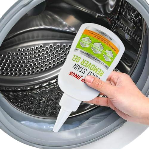 ECO JINUS Mold Stain Remover Gel Cleaner Heavy Duty Stain Cleaner for Front Loader Washing Machine Seal, Bathroom Grout, Shower, Caulk - Front Load Washer Cleaning Solution - 7 Fl Oz 3 PACK