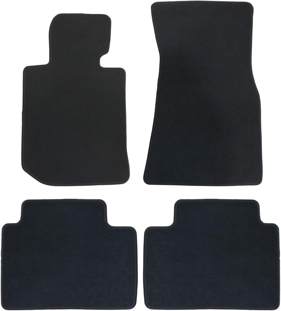 GXARTS Car Floor Mats Full Set Fit for BMW 3 Series 330e 330i 320i M3 G20 G21 2019 2020 2021 2022 2023 | Black, Velour Carpet | Waterproof, with Anti-Slip Backing