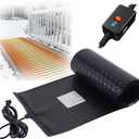 Heated Snow Melting Mats Outdoor, Anti-Slip Leakage Protection Heated Mat for Walkways Roof, 3 in/h Melting Snow and Ice 15inch x 8Ft 120V