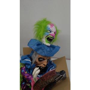 Halloween Decor 6ft Animated Double Head Lighting Clown