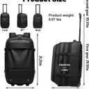 Vacuum Rolling Backpack Travel-Compression Backpacks with Wheels,Air Pump,Usb,Tsa Lock,Rolling Backpack Luggage