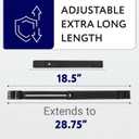 Impresa Pack of 4 XL Appliance Dolly Roller - Alloy Steel Adjustable 18.5-28.75 in Washing Machine Slider with Brake - 770 lb Capacity Heavy Duty Appliance Rollers - Low-Friction Furniture Sliders