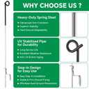 41" Systems Pig Tail Step-in Electric Fence Post for Livestock,30Pcs Black