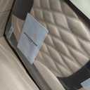 FREESOO Car Seat Covers Full Set Faux Leather Universal Fit Black Beige