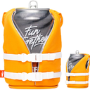 3 pcs Puffin The Buoy Life Vest Insulated Can Cooler Sleeve 12oz & 16oz Tall Can - Non Slip Base, Beer Soda Drink Jacket for Cold or Hot Beverages - Apric