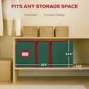 128 Ornament Storage Box, Adjustable Dividers, Stackable Holiday Ornament Organizer with Lid, Durable Fabric Bin for Christmas Decorations  Reinforced Handles, Dustproof, Space-Saving Design (Green)