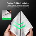 VIVOSUN 2-Pack Double Bubble Foil Insulation Roll, 6" x 25 ft Reflective HVAC Pipe & Duct Wrap, Weatherproof Thermal Insulation for Attics, Windows, Garages