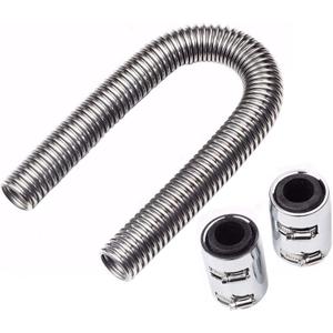 BLACKHORSE-RACING 36 inch Silver Stainless Steel Radiator Flexible Coolant Water Hose Kit and Caps Universal BLACKHORSE-RACING 36 inch Silver Stainless Steel Radiator Flexible Coolant Water Hose Kit and Caps Universal
