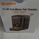 oneisall 3L WIFI Automatic Cat Feeder with App Control, Battery Operated Automatic Feeder for Cats Dogs with Timer, Auto Cat Feeder with Rechargeable Battery Lasting 100 Days