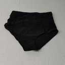 Tempt Me Women's High Waisted Swimsuit Bottom Tummy Control Ruched Bikini Bottom Vintage Swim Bottom Tankini Briefs (Large, Black)