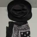 ZhouBoat Cowboy Hats for Women, Rhinestone Cowgirl Boots Earrings, Heart Glasses Bandana Set for Western Cosplay Costume