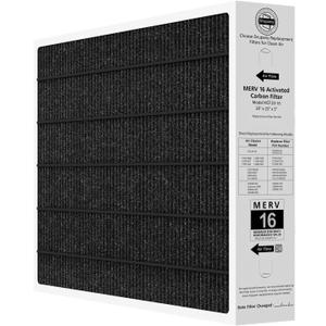 1 Pack 20x25x5 MERV 16 Air Filter, Compatible with Lennox HCC20-28 MERV 16 Furnace Filter for HVAC System, Part Number HCF20-16, HCF20-10