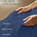 Royale Linens 100% Organic Cotton Twin XL Size Flat Sheet Only - Percale Top Sheets - Twin XL Flat Sheet Sold Separately - Lightweight & Super Soft 100% Cotton Navy Bed Sheets Only (66" x 102" Navy)