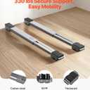 VEVOR Heavy Duty Appliance Rollers, Extendable Appliance Rollers Mobile Washing Machine Base with 16 Wheels, Mini Fridge Stand Moving Cart for Refrigerators, Dryers, Dishwashers, Gray