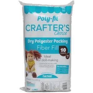 Poly-fil Fairfield CCDF10 Crafter's Choice Dry Packing Fiber Fill 10 Ounce Bag, Blue/Orange
