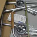 Medline Lightweight Two Button Folding Walker with 5" Wheels, Aluminum Frame Supports up to 300 lbs