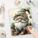 Easy Paint by Numbers Kit for Adults Beginner, Gnome Adult Paint by Number Kits on Canvas, DIY Painting with Numbers for Adults, Acrylic Simple Oil Paint by Number Kits for Home Wall Decor 16x20 In