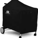 Grill Cover for Weber Performer Deluxe Charcoal, 22 Inch BBQ Covers, Premium Heavy Duty Waterproof Accessories for Weber 7152 Performer Charcoal Grills with Handles