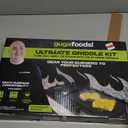 Guga Foods Ultimate Griddle Kit Set- Transform Any Grill or Stove, Includes Cast Iron Griddle with Detachable Handle, Stainless Steel Angled & Straight Edge Spatulas, For Cooking Indoor Or Outdoor