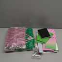 84pcs Pink and Green Witch Party Favors Birthday Decorations Pens Notepads Sunglasses Paper Gift Bag Key Chains Slap Bracelet Sticker Halloween Themed Party Supplies for Kids Student Gift School Party