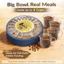 KADTC 5-60 Min Adjustable Slow Feeder Bowl for Fast Eaters, Spinning Dog Puzzle Feeder, Anti-Gulping Interactive Food Dispenser, 4-Cup Capacity, Mental Enrichment Treat Toy