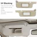 Car Sun Visor for ToyotaCorolla 2001 to 2007 Ninth Generation, Left Driver and Right Passenger Side, Gray Replaces
