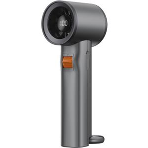 Turbo Handheld Fan with Digital Display, 100-Level Speed Adjustable & 3000mAh Battery, 8Hrs Powerful Cooling Personal Pocket Fan for Outdoor Travel Camping Activites (Grey)