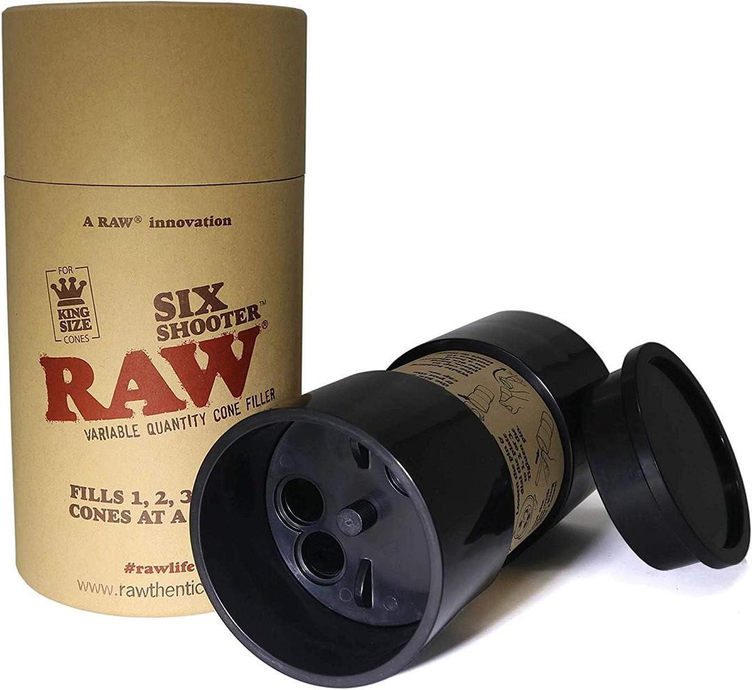 RAW 18319 Six Shooter Filler for King Size Cones, Plastic (multicoloured)