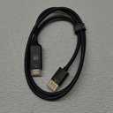 Warrky DisplayPort to HDMI Cable [8K@60Hz, 4K@240Hz, Nylon Braided, Black] 3.3FT Unidirectional DisplayPort 1.4 Source to HDMI 2.1 Display, DP to HDMI Compatible with PC, Dell, AMD, Lenovo, Monitor