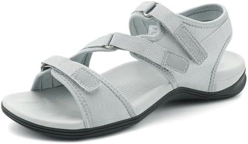 UBFEN Womens Hiking Comfortable Sport Walking Sandals Outdoor Athletic Water Sandals with Three Adjustable Straps, Size: 6