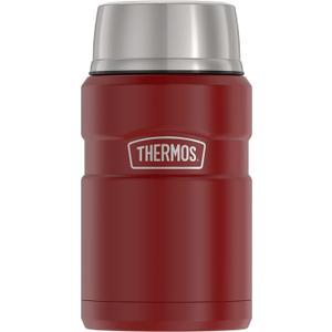 THERMOS Stainless King Vacuum-Insulated Food Jar, 24 Ounce, Rustic Red