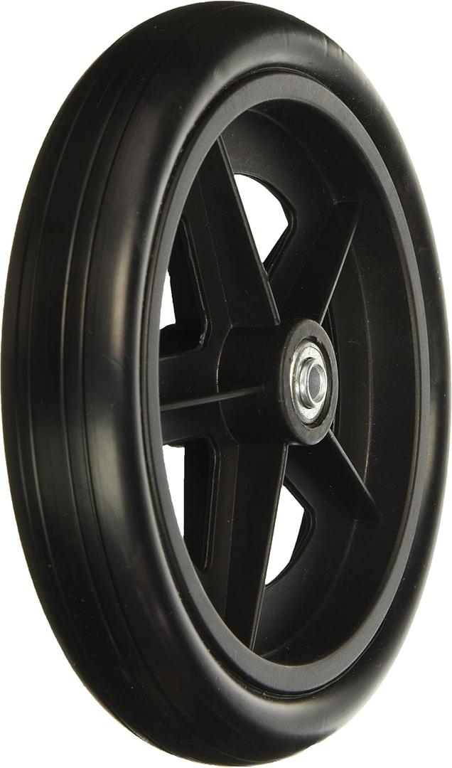 Karman Healthcare Caster with 5/16 inch Bearing, Black, 8 inch X 1 inch, 1 Pound