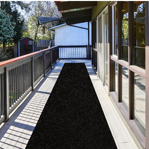 ZGR Runner Rug 2 ft x 6 ft Carpet Runners, Indoor/Outdoor Hallway Kitchen Entryway Bedroom Area Rugs with Natural Non-Slip Rubber Backing, Garage mat, Black, Custom