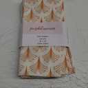 PurpleEssences Floral Cloth Napkins - Set of 6 18x18 Inch - 100% Cotton, Soft, Durable & Washable - Perfect for Summer and Everyday Dining - Lumine - Orange/Cream