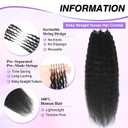 Human Crochet Hair for Black Women Kinky Straight Feather Crochet Human Hair Extensions 20 inch 50g Lightweight Pre-Separated Reusable Invisible Miracle Knots Human Hair Bundles Natural Black