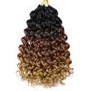 8Inch GoGo Curl Crochet Hair Short Curly Hiar 6Packs Water Wave Crochet Hair Water Wave Crotchet Braiding Hair (8 Inch (Pack of 6), 1B/30#)