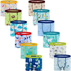 Boys Boxer Briefs Kids Underwear Boys,Cotton, 12 Pack, XXL