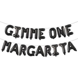 Multicolor Gimme One Margarita Balloon Pink Margarita Party Decorations Margarita Party Margarita Theme Party Margarita Decorations Big Birthday (GIMME ONE MARGARITA Black)