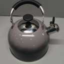 Tea Kettle Stovetop,Stainless Steel Whistling Tea Kettle For Stove Top, 2.5 Qt Tea Pot With Folding Handle, Food Grade Water Teapot Water Kettle For Stove Home Camping Travel,Gradient Black