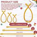 Zhengmy 24 Pcs 20'' 25'' 30'' Christmas Velvet Garland Ties Christmas Decorative Twist Ties for Banister Reusable and Flexible Wreath Twist for Xmas Home Decorations Holiday Craft Wrapping(Gold)