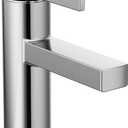 Moen Beric Chrome Modern One-Handle Single Hole Bathroom Faucet with Drain Assembly and Optional Deckplate for your Bath Sink, 84774