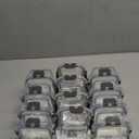 GULFLIN Small Glass Food Storage Containers with Lids Airtight, 1.5 Cup Meal Prep Containers Set, Microwave&Dishwasher Safe, Leak-Proof, BPA-Free, Grey, 12 Pack