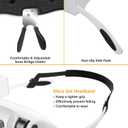 Hands Free Head Magnifying Glasses, Magnifier with Light, 1X, 2X, 3X, 5X, 6X, 8X, Ideal for Jewelry, Eyelash Extensions, Soldering, Craft, Cross Stitch