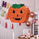 Halloween Pumpkin Pinata for Kids Birthday Party Fiestas Decorations Perfect for Halloween, Photo Prop, October Birthday, Funny and Spooky Games(17"x13"x3.7")