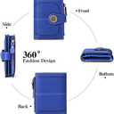 SENDEFN Small Womens Wallet Leather Bifold Card Holder RFID Blocking with Zipper Coin Pocket