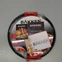 BAKKENMASTER Bakken- Swiss Tart Pan  Quick Release Removable Base, Non-Stick Fluted Edge, Durable Steel - Create Perfect Pies, Fruit Tarts, and Quiches with Ease