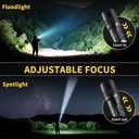 6Pack Small Flashlight Powerful, 7Mode Rechargeable Flashlights High Lumens, Adjustable Tactical Flashlight Pocket, Super Bright LED Flash Light, Mini Portable Flashlights for Home Emergencies Camping
