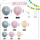 Gender Balloon Garland Arch Kit, Dusty Pink and Blue White Sand Balloons Boho Pink Nude Balloon for Neutral Theme Baby Shower Birthday Bridal Shower Wedding Gender & Reveal Party Decoration