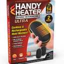 Handy Heater Hand Warmers Ultra - Rechargeable & Cordless with 3 Heat Settings - Portable, Battery Powered, Lightweight - Up To 7 Hours of Run Time Per Warmer - Cold Weather & Camping Hand Heater
